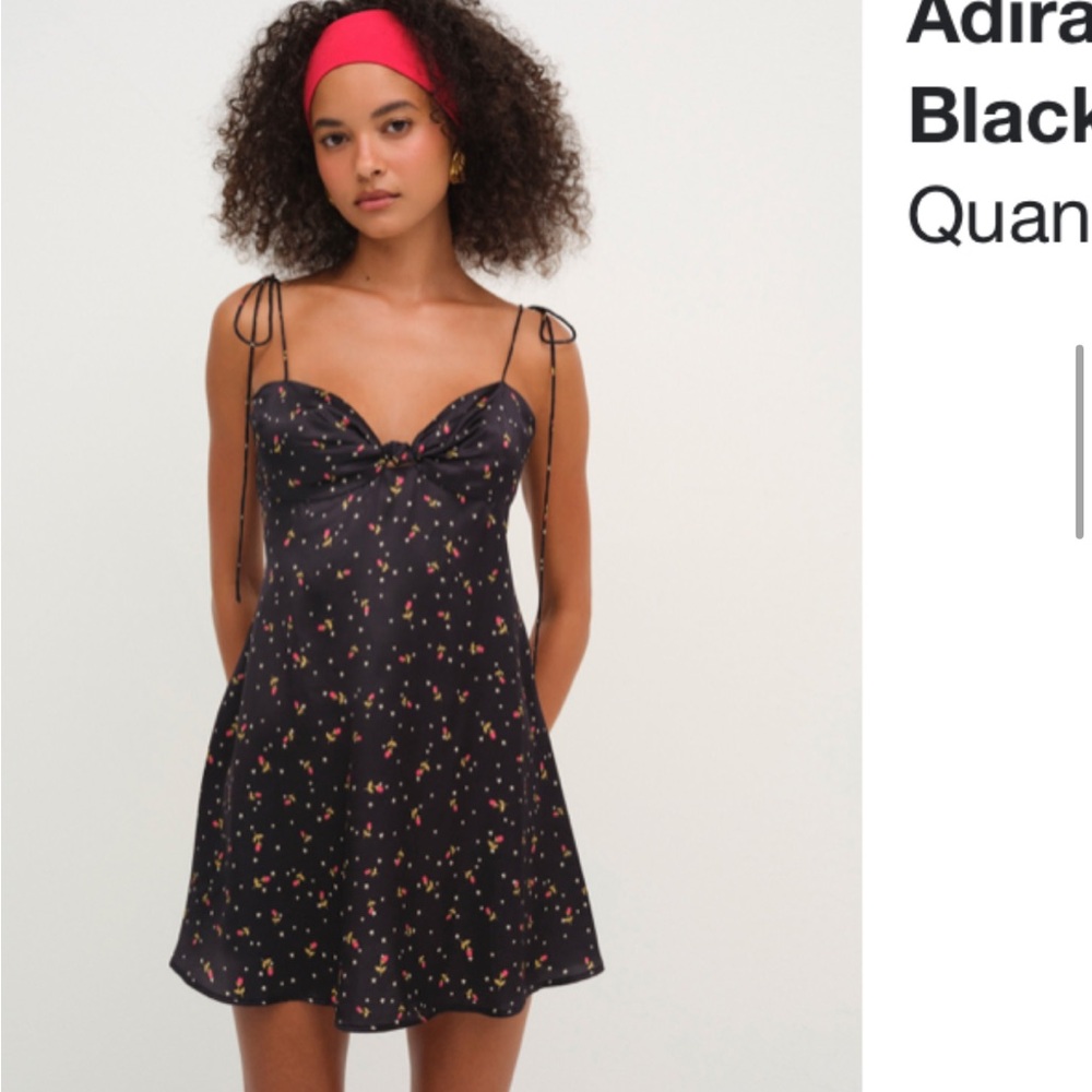 For Love And Lemons Black Floral Mini Dress